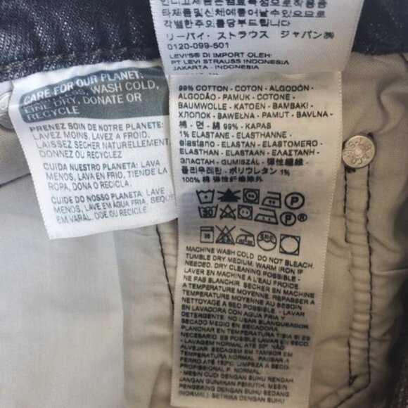 Levi's 501 Dark Wash Jean Shorts Size 25 - Picture 6 of 7